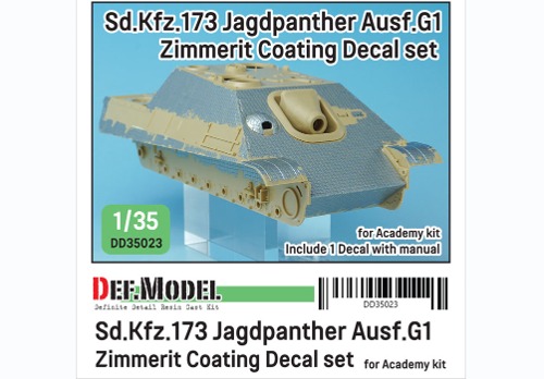 DD30023 1/35 Jagdpanther Ausf.G1 Zimmerit Coating Decal set for Academy kit