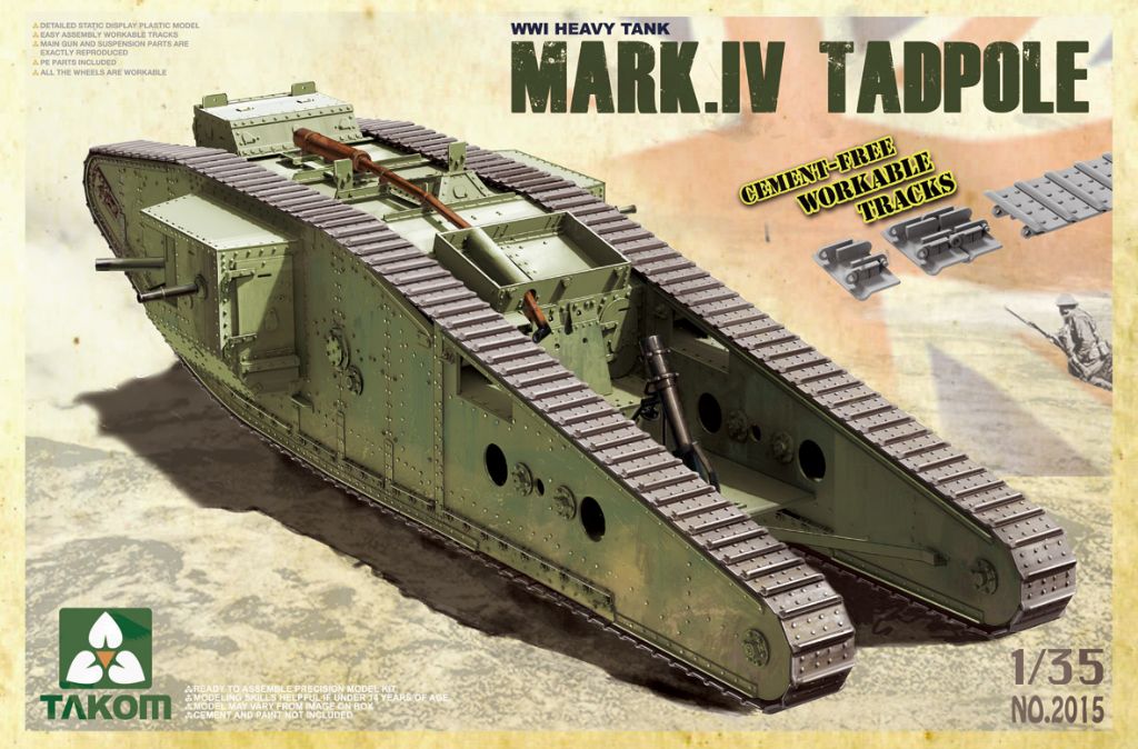BT2015 1/35 WWI Heavy Battle Tank Mark IV Tadpole