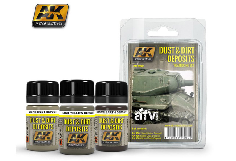 AK4060 Dust And Dirt Deposits Weathering Set (3x35mL)