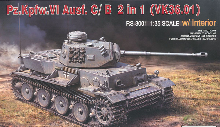 1/35 Pz.Kpfw.VI Ausf.C/B 2 in 1 (VK36.01) w/Interior