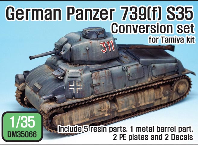 1/35 German Panzer 739(f) S35 Conversion set (for Tamiya Somua S35)