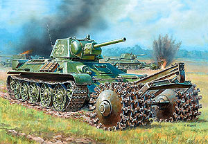 1/35 T-34/76 TANK/MINE ROLLER