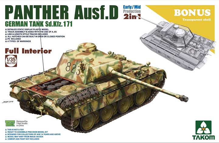 1/35 Sd.kfz.171 Panther Ausf.D Early/Mid Production 2 in 1-Full Interior