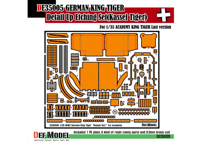 1/35 German King Tiger Last ver. PE detail up set (for 1/35 Academy kit)