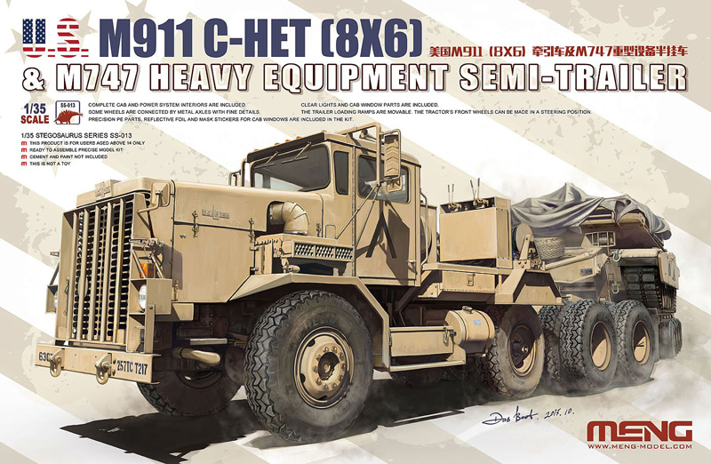 1/35 U.S.M911 C-HET M747 Heavy Equipment Semi-Trailer