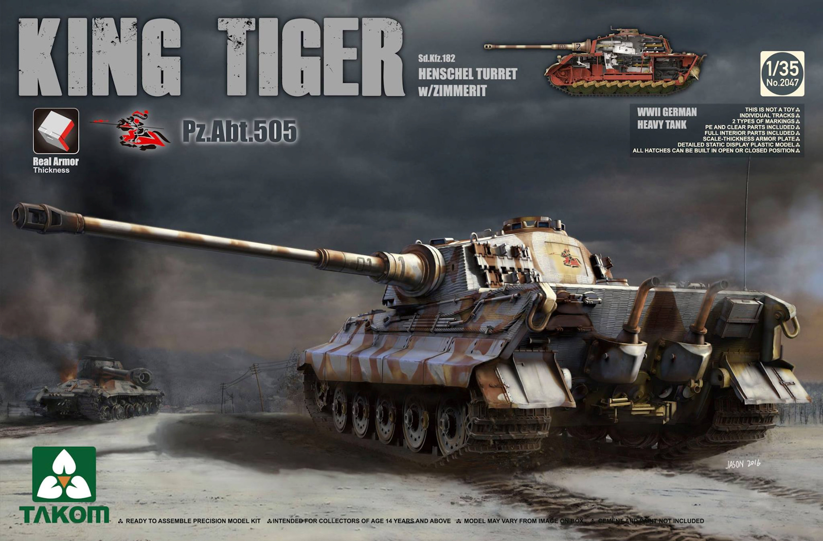 1/35 Sd.Kfz.182 King Tiger Porsche Turret w/Zimmerit