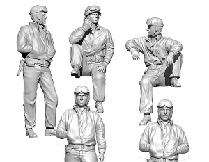 MM586 1/35 WWII U.S.ARMY M4A3E8 Crew (3D printed model kit)
