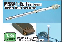 DM35016A 1/35 M68A1 Metal Barrel - Early Type (for M60A3)