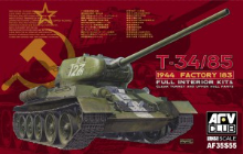 AFV35S55 1/35 T-34/85 Model 1944 Factory No.183 with Clear Turret and Upper Hull Part(Full Interior Kit)