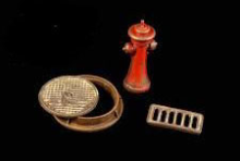 NIG35048 1/35 SEWER COVER,HYDRANT RESIN ACCESSORIES 2SET