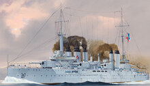 1/350 French Navy Pre-Dreadnought Battleship Danton
