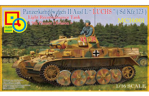 1/16 Panzerkampfwagen II Ausf.L Luchs Sd.Kfz.123 Light Reconnaissance Tank 9th Panzer Division