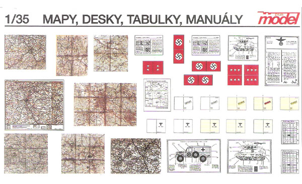 1/35 MAPY DESKY TABULKY MANUALY