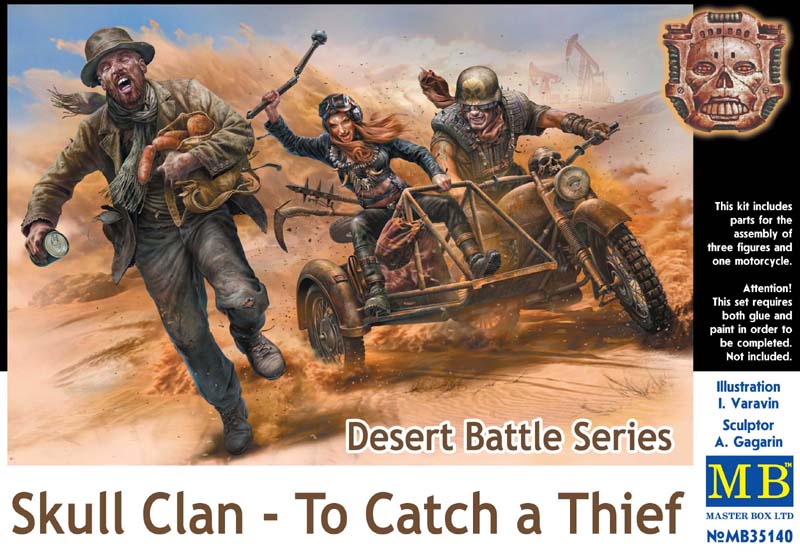 1/35 Desert Battle Series, Skull Clan - To Catch a Thief (3 Figures/ Motorcycle)