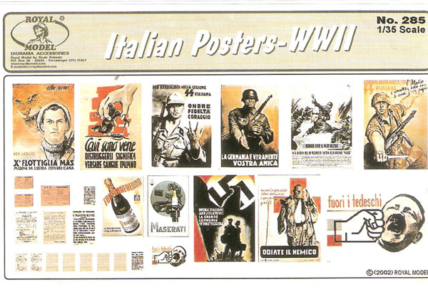 RM285 1/35 Italian Propaganda Posters WWII